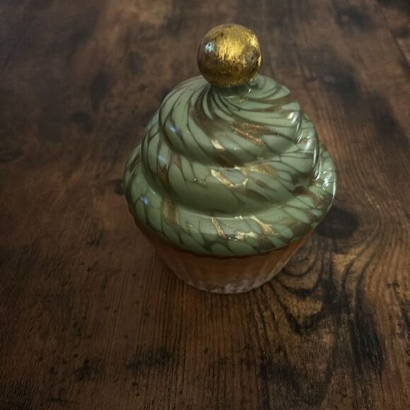 Anthropology Cupcake Gourmand Ginger Cookie Glass Candle / New No Box - Picture 5 of 9